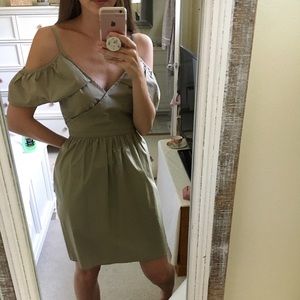 Olive green Madewell sun dress